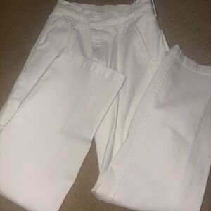 MOTHER The Rambler Cargo Ankle Jeans Cream Puffs Size 26 Women’s Utility Pants